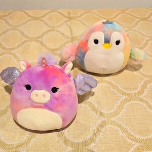 Squishmallow Set Lot 2 Mini Louisa Princess & Willow Pegasus 5" Plush Kellytoy